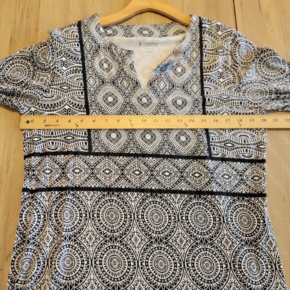 Coolibar Jardin Tunic 50+ Sun Protection Cover Up Dress L UPF Boho Long Sleeve - Picture 7 of 8